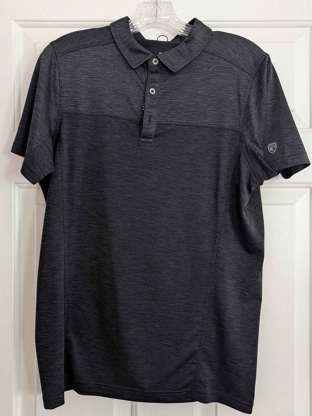 Kuhl Black Textured Short-Sleeve Polo